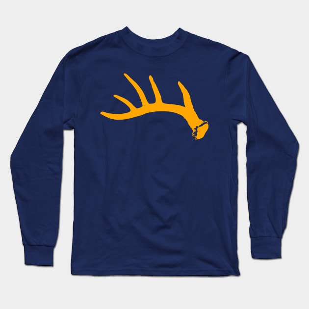 Blaze Orange Shed Antler Long Sleeve T-Shirt by L.C. Outdoor Adventures